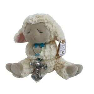 Ganz Serenity Lamb Praying Plush Toy Stuffed Animal Baby Boy Religious 12.5"